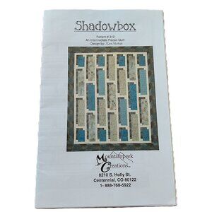 Quilt Sewing Pattern 68x81 or 84x104 Shadowbox Rectangle Mountainpeek Creations